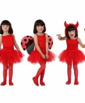 Originele meisjes verkleed carnavalskleding rood