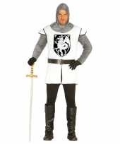 Originele middeleeuwse ridder verkleed carnavalskleding wit heren