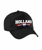 Originele nederland holland landen pet baseball cap zwart volwassenen carnavalskleding