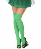Originele neon groene verkleed kousen dames carnavalskleding