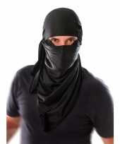 Originele ninja gezicht shawl zwart carnavalskleding