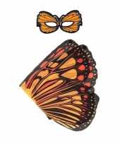 Originele oranje monarchvlinder verkleedset meisjes carnavalskleding