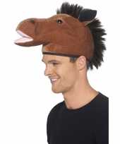 Originele paardenhoofd hoed carnavalskleding