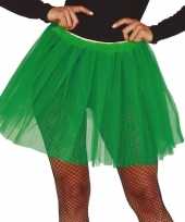 Originele petticoat tutu verkleed rokje groen dames carnavalskleding