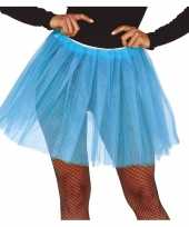 Originele petticoat tutu verkleed rokje lichtblauw dames carnavalskleding