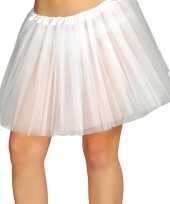 Originele petticoat tutu verkleed rokje wit dames carnavalskleding
