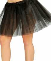 Originele petticoat tutu verkleed rokje zwart dames carnavalskleding