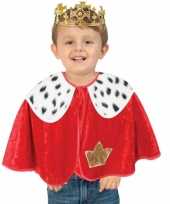 Originele peuter koning verkleed ponchos carnavalskleding