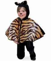 Originele peuter tijger verkleed ponchos carnavalskleding