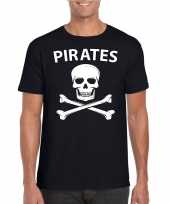 Originele piraten verkleed shirt zwart heren carnavalskleding