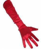 Originele rode handschoenen gala carnavalskleding