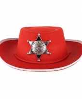 Originele rode vilt cowboyhoed kinderen carnavalskleding