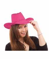 Originele roze cowboy hoeden carnavalskleding