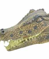 Originele rubber masker krokodillen kop carnavalskleding