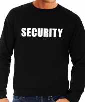 Originele security tekst sweater trui zwart heren carnavalskleding