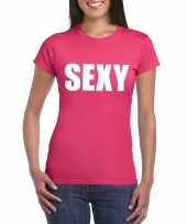 Originele sexy tekst t shirt roze dames carnavalskleding