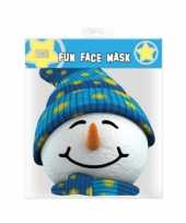 Originele sneeuwpop gezichtsmasker carnavalskleding