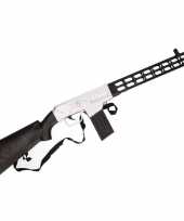 Originele soldaten speelgoed verkleed geweer zwart geluid carnavalskleding