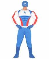 Originele superheld kapitein amerika carnavalskleding heren