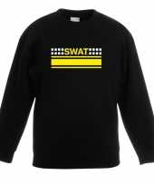 Originele swat team logo sweater zwart kinderen carnavalskleding