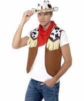 Originele toppers cowboy verkleed set heren carnavalskleding
