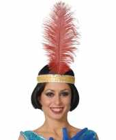 Originele toppers rode pauwenveer charleston jaren verkleed accessoire carnavalskleding