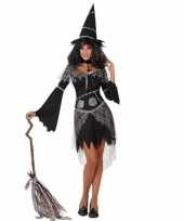 Originele verkleed carnavalskleding zwarte heks