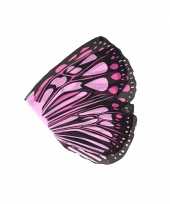 Originele vlinder vleugels roze kids carnavalskleding