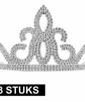 Originele x prinsessen tiara zilver dames carnavalskleding 10145251
