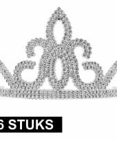 Originele x prinsessen tiara zilver dames carnavalskleding 10145253