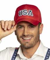 Originele x usa verkleed petten rood volwassenen carnavalskleding