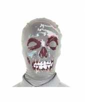 Originele zombie second skin masker carnavalskleding
