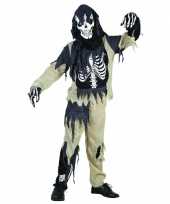 Originele zombie skeletten carnavalskleding kinderen