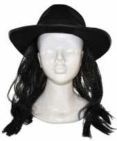 Originele zwarte hoed haar carnavalskleding
